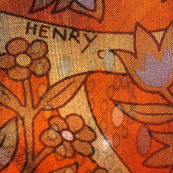 Hermes L’abre de vie Scarf. Hand rolled.  Silk - Picture 7 of 16